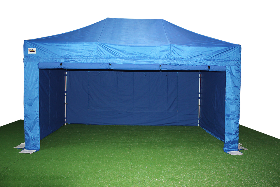 blue tent